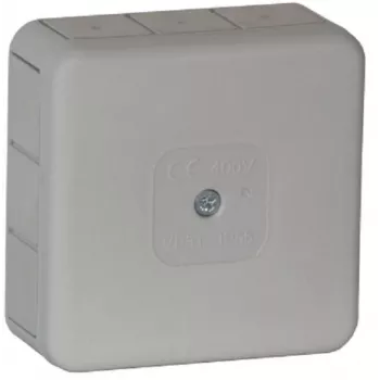 VIPLAST VP-31 scatola di derivazione da parete, 12 fori passanti, grigio, IP55, 85x85x37mm