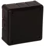 VIPLAST VP-41 Scatola di derivazione da incasso vuota con 12 ingressi cavi, nero, IP55, 98x98x42mm