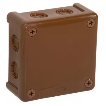 VIPLAST VP-42 scatola da incasso a parete, 8 ingressi cavo, marrone, IP55, 98x98x42 mm 042-02