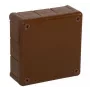 VIPLAST VP-51 Scatola di derivazione da parete, 12 ingressi cavi, marrone, IP55, 118x118x46mm