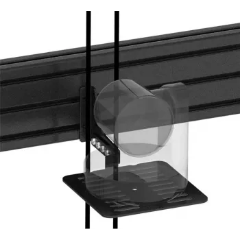 Vision VFM-MNU/P3X75 kit robusto per montaggio a parete e su binario per 3 display LCD 65-75 pollici verticale acciaio alluminio nero