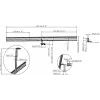 Vision VFM-MNU/P4X55 kit di montaggio per videowall heavy-duty per 4 display LCD 50-55 pollici, verticale, parete/binario, nero