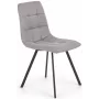 Sedia visitatore V-CH-K/402-KR-POPIEL Tessuto grigio Acciaio cromato Impilabile