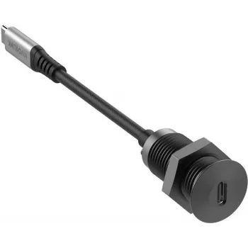 Vivolink presa da tavolo USB-C nera con cavo USB-C 0,3 m