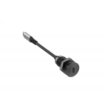 Vivolink presa da tavolo USB-C nera con cavo USB-C 0,3 m