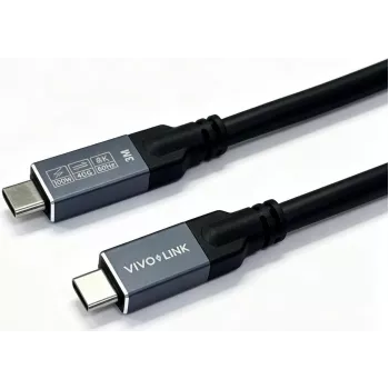Vivolink cavo USB4 USB-C su USB-C 2m - 40Gbps, 100W PD, 8K60Hz, testato Enterprise (PROUSB4MM2)