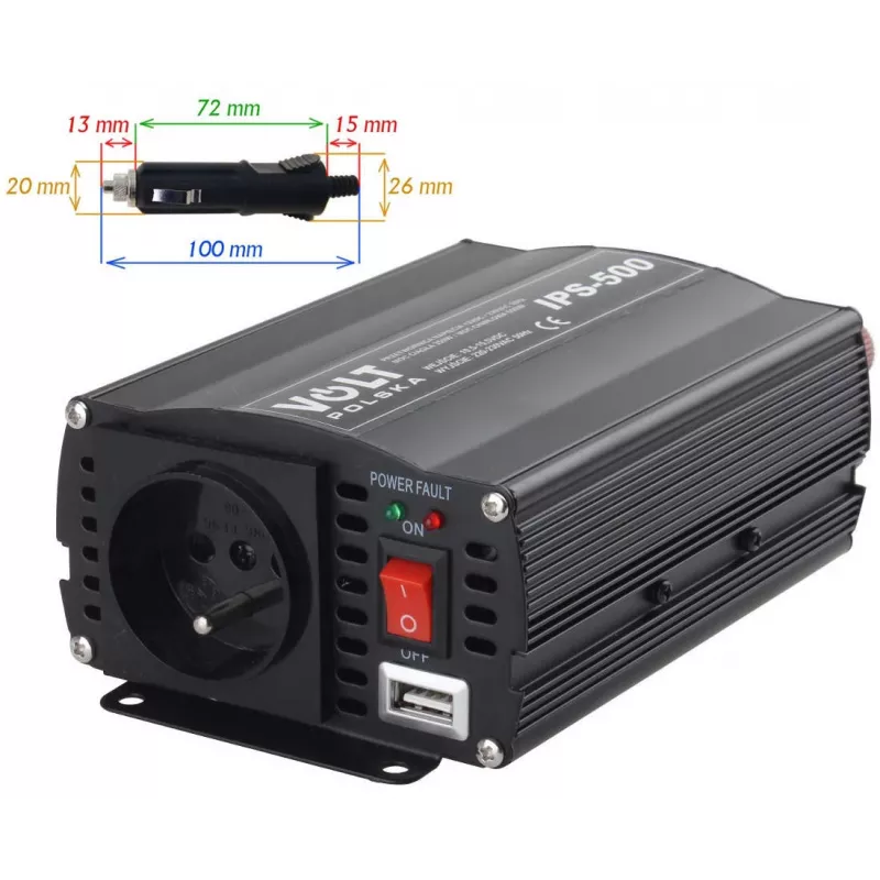 VOLT POLSKA IPS-500 12V / 230V 350/500 W convertitore di tensione