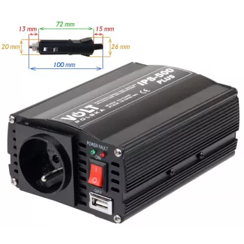 Inverter di potenza VOLT POLSKA IPS-500 PLUS 12V / 230V 350/500 W