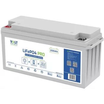 Volt Polska Batteria LiFePO4 12,8V 200Ah (200A) con BMS e Bluetooth