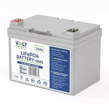 VOLT POLSKA Batteria ricaricabile LiFePO4 12,8V 33Ah 30A