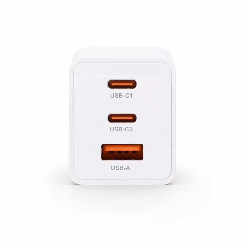 Voltage GaN 67W caricabatterie da parete, 2x USB-C e 1x USB-A, PD 3.0, QC 3.0, PPS, spina EU, bianco