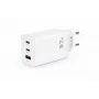 Voltage GaN 67W caricabatterie da parete, 2x USB-C e 1x USB-A, PD 3.0, QC 3.0, PPS, spina EU, bianco