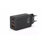 Voltage caricabatterie GaN 67W da parete, PD 3.0 / QC 3.0, 2x USB-C e 1x USB-A, spina EU, nero