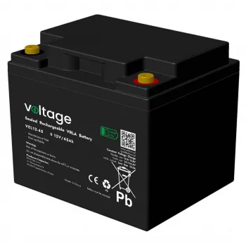 Voltage Long Life AGM Battery 12V 45Ah VEL12-45 (durata di progetto 15 anni)