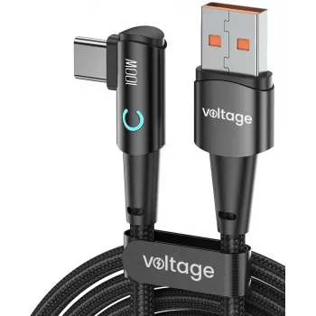 VOLTAGE PowerAngle 66W PD cavo angolare USB-A a USB-C 1 m nero