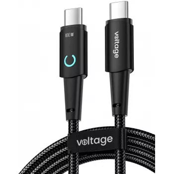 VOLTAGE PowerAngle Cavo USB-C su USB-C 100W PD 1m nero