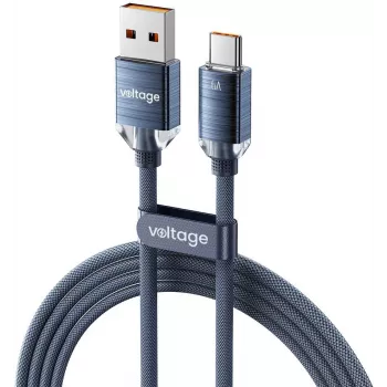 VOLTAGE PureCrystal 66W Cavo USB-A a USB-C 2m Blu
