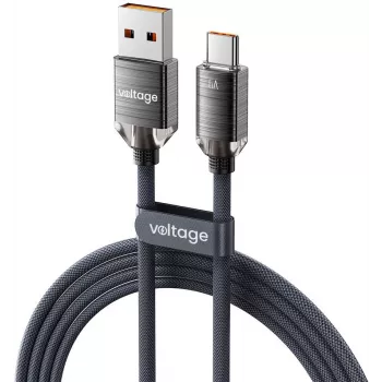 VOLTAGE PureCrystal Cavo USB-A su USB-C 66W 2m nero