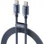 VOLTAGE PureCrystal Cavo USB-C a USB-C 100W PD 1m blu
