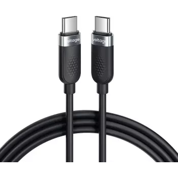VOLTAGE VEKS100CC100BK cavo USB-C a USB-C in silicone 100W PD 1 m nero