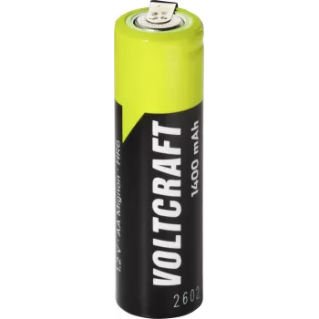 VOLTCRAFT batteria ricaricabile AA NiMH 1,2 V 1400 mAh con linguetta di saldatura, alta corrente, Ready to Use VC-17666035