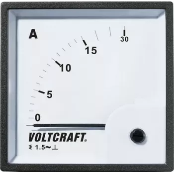 VOLTCRAFT AM-72X72/15A amperometro in corrente alternata a ferro mobile, 72x72mm, 0-15A, classe 1.5