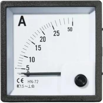 VOLTCRAFT AM-72X72/25A strumento di misura analogico da incasso, ferro mobile, 0-25 A AC, 72x72 mm, classe 1.5