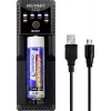 VOLTCRAFT CC1A caricabatterie universale per celle rotonde per NiMH, Li-Ion, LiFePO4, NiCd - 1 vano di ricarica, alimentato via USB, supporta AA, AAA, C, 10440, 14500, 16340