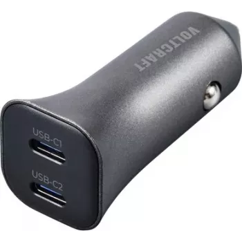 VOLTCRAFT CPS-40W/2 VC-RA401 caricabatterie da auto USB 40 W 2x USB-C PD 3.0 argento-nero VC-15257660
