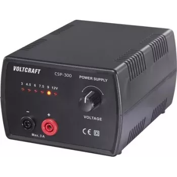 VOLTCRAFT CSP-300 alimentatore switching universale, selezionabile 3-12 V DC, 3 A max., 36 W, 1 uscita, alimentato da rete VC-17192775
