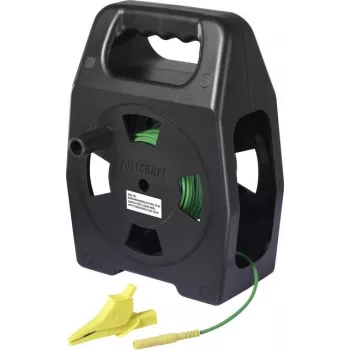VOLTCRAFT EML-50 cavo di terra 50 m verde su bobina CAT III 1000 V fibra sintetica per alta resistenza alla trazione (VC-17312695)