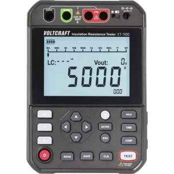 VOLTCRAFT ET-500 verificatore di isolamento 250 V, 500 V, 1000 V, 2500 V, 5000 V 5,0 TΩ (VC-17072215)