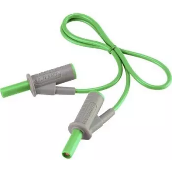 VOLTCRAFT cavo di misura di sicurezza altamente flessibile [spina a lamelle 4 mm - spina a lamelle 4 mm] 0,5 m verde MSB-501 10 A (VC-8063525)