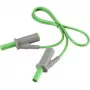 VOLTCRAFT cavo di misura di sicurezza altamente flessibile [spina a lamelle 4 mm - spina a lamelle 4 mm] 0,5 m verde MSB-501 10 A (VC-8063525)