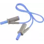 VOLTCRAFT cavo di misura di sicurezza altamente flessibile [spina a lamelle 4 mm - spina a lamelle 4 mm] 0,5 m blu MSB-501 10 A (VC-8063410)
