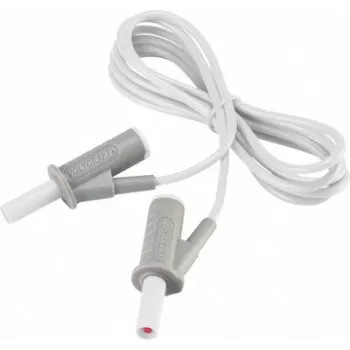 VOLTCRAFT cavo di misura di sicurezza altamente flessibile [connettore a lamelle 4 mm - connettore a lamelle 4 mm] 1,5 m bianco MSB-501 10 A (VC-8063555)