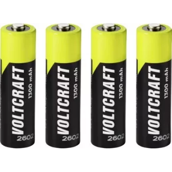 VOLTCRAFT batteria ricaricabile Mignon AA NiMH 1300 mAh 1,2 V Ready to Use confezione da 4 (VC-17275445)
