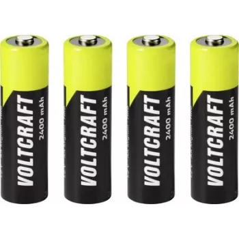 VOLTCRAFT batteria ricaricabile Mignon AA NiMH 2400 mAh 1,2 V Ready to Use, confezione da 4 VC-17275455