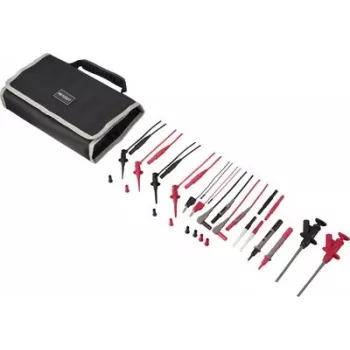 VOLTCRAFT MLSet-120 set di puntali di misura, 6 pezzi, connettori banana 4 mm, punte di prova, contatti a spillo 0,64 mm, 1,2 m, rosso/nero VC-18652750