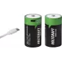 VOLTCRAFT Mono (D) Batteria ricaricabile Li-Ion 6000 mAh 1,5 V, confezione da 2 con funzione di ricarica USB-C (VC-17275580)