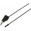 Voltcraft MSL-315 cavo di misura nero, spina banana 4 mm a femmina 0,64 mm, 1 m, 1 A, 30 V AC/60 V DC VC-17182175