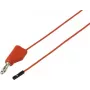 Voltcraft MSL-315 cavo di misura rosso, connettore maschio di sicurezza 4 mm su connettore femmina di sicurezza 0,64 mm, 1 m, impilabile, 60 V DC, 1 A VC-17182170
