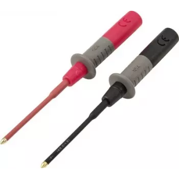 VOLTCRAFT MSS-140 Set di punte di misura di sicurezza connettore femmina 4 mm CAT III 600 V rosso/nero