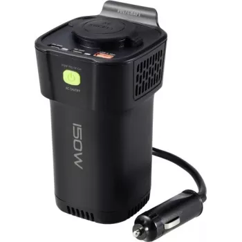 VOLTCRAFT MSW 150-12 inverter per portabibite auto 150 W onda sinusoidale modificata 12 V DC a 230 V AC con USB