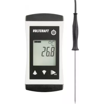 VOLTCRAFT PTM 100 + TPT-203 termometro con sonda Pt1000, da -200 a +450 °C, IP65