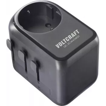 VOLTCRAFT UC-2C1A45W01 Adattatore di ricarica da viaggio 45W con 2x USB-C PD, 1x USB-A QC, spina EU/UK/Cina - nero VC-17792635