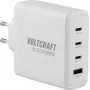 VOLTCRAFT UC-3C1A140W01 caricabatterie USB GaN 140W PD 3.1, 3x USB-C, 1x USB-A, bianco