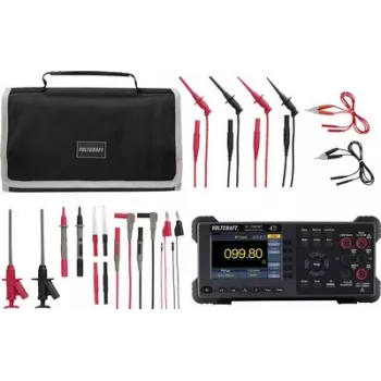 VOLTCRAFT VC-11015335+VC-18652750+VC-11732520 multimetro digitale True RMS con data logger, OLED, CAT III 1000V/CAT IV 600V