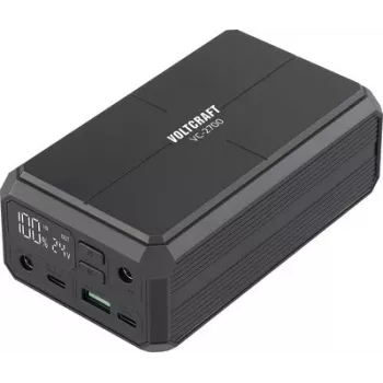 VOLTCRAFT VC-2700 powerbank 27000 mAh USB PD 3.0, USB PD 2.0, PPS, ricarica rapida Li-Ion nero, ricarica e scarica simultanee, indicatore di stato (VC-18192885)