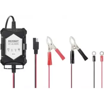 VOLTCRAFT VC-AL100N VC-13188600 Caricabatterie automatico 6V/12V 1A per piombo-acido, AGM, Gel, LiFePO4
